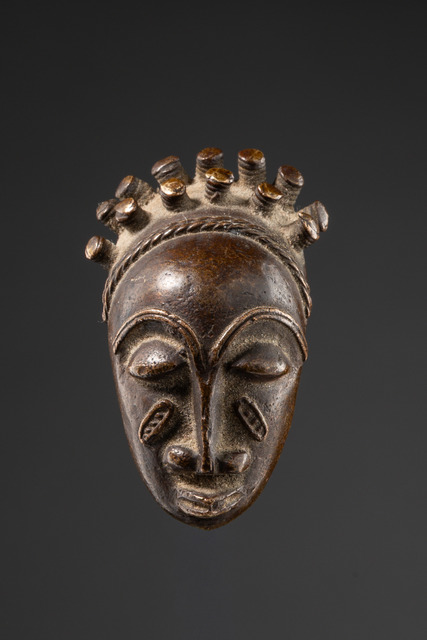 Goldgewicht: Trophäenkopf, Côte d'Ivoire, Baule / Akan, Größe: H: 4,5 cm (H: 1.8 inch), ID: 3053675