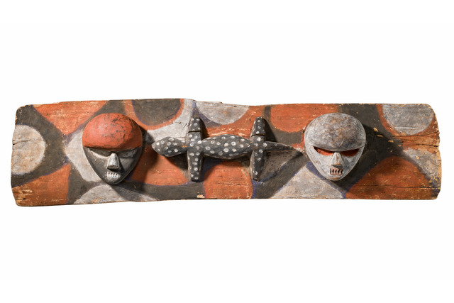 Carved panel, D. R. Congo, Salampasu, Size: L: 108 cm, B: 23,5 cm (L: 42.5 inch, B: 9.3 inch), ID: 3053685
