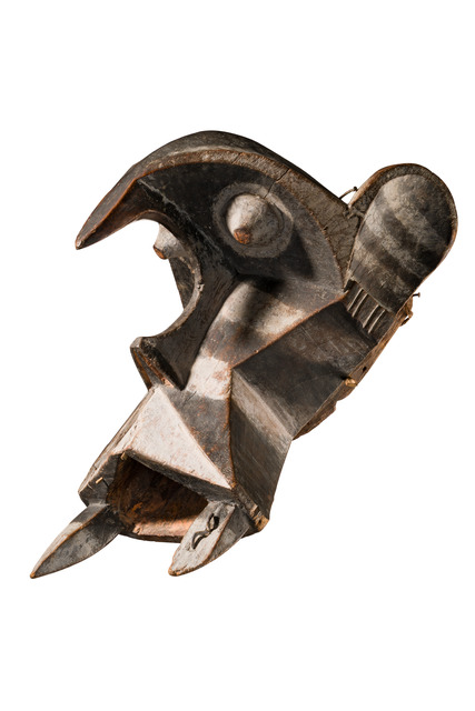 Elephant mask "ogbodo enyi", Nigeria, Izzi, Size: H: 48,5 cm (H: 19.1 inch), ID: 3053686