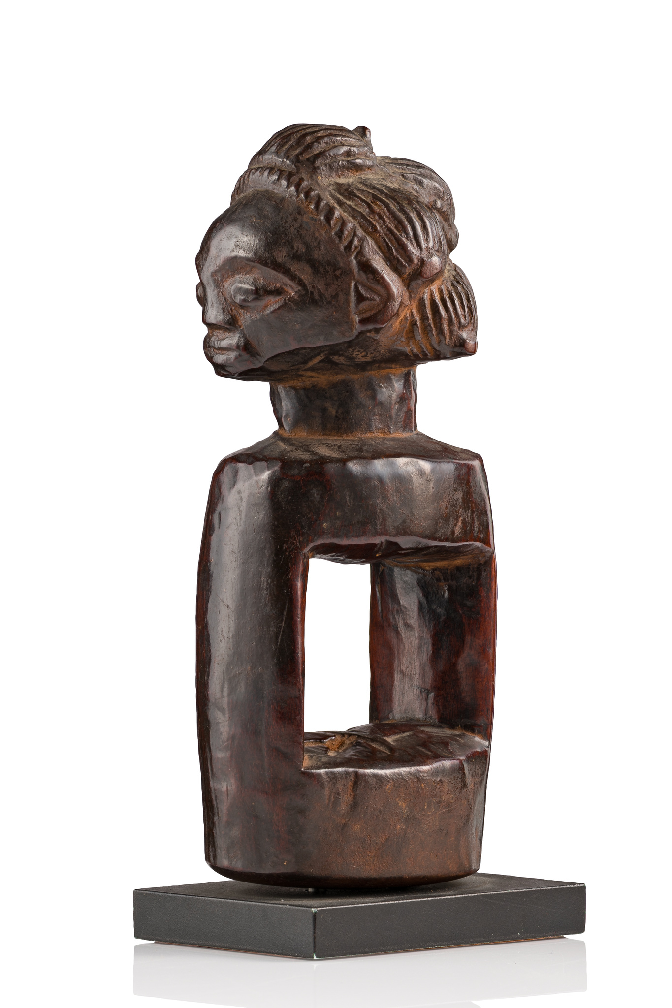 Oracle à friction "kakishi" pour les rituels de divination "kashekesheke", R. D. Congo, Luba, Taille: H: 13,5 cm (H: 5.3 inch), ID: 3053693