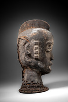 Cimier de danse anthropomorphe, Nigéria, Ekoi, Taille: H: 29 cm (H: 11.4 inch), ID: 3053703 - 3/5