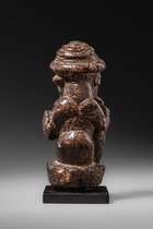 Männliche bärtige Figur "pomdo" oder "nomoli", Sierra Leone, Kissi, Größe: H: 13,6 cm (H: 5.4 inch), ID: 3053748 - 4/5