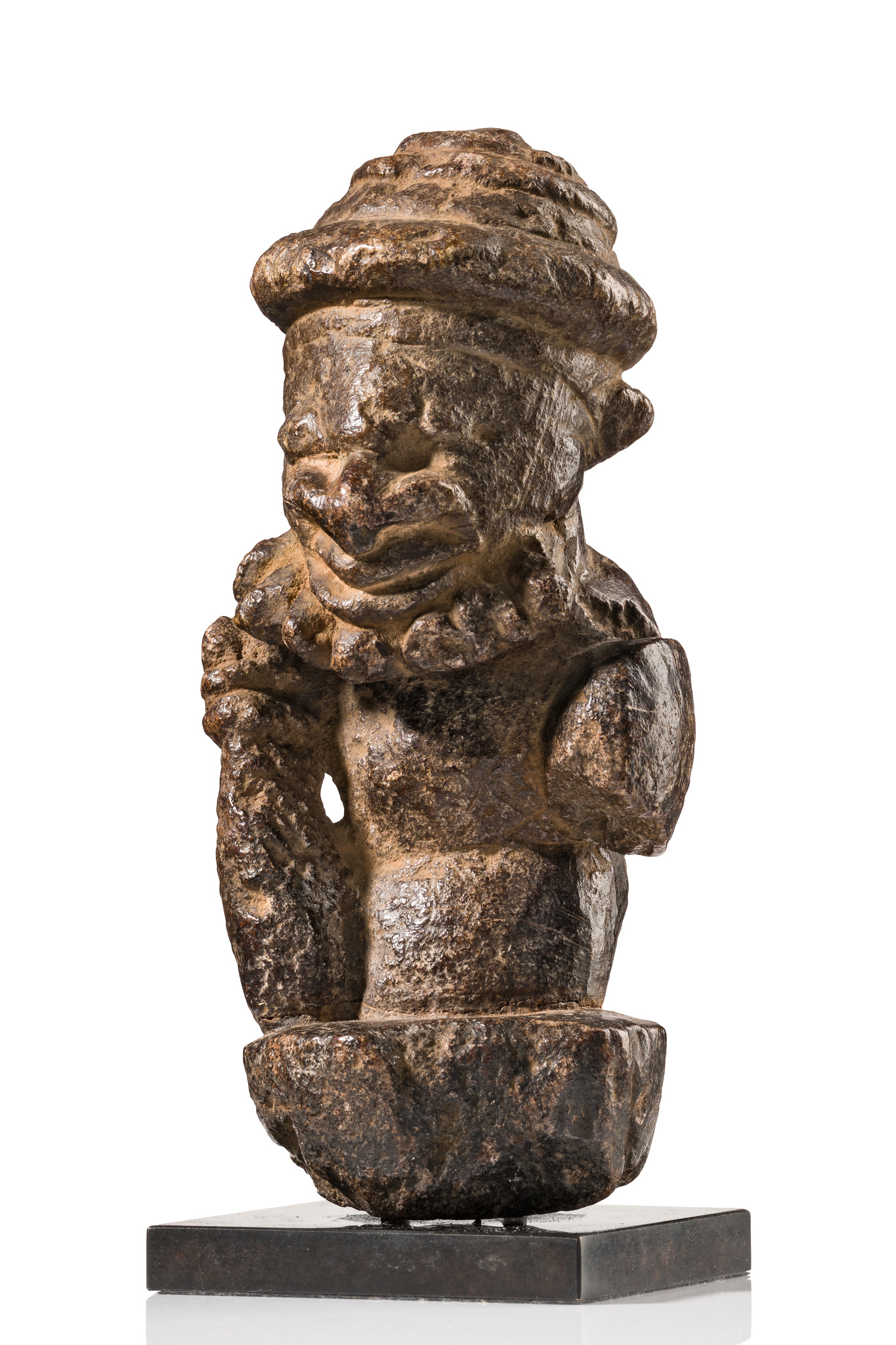 Männliche bärtige Figur "pomdo" oder "nomoli", Sierra Leone, Kissi, Größe: H: 13,6 cm (H: 5.4 inch), ID: 3053748