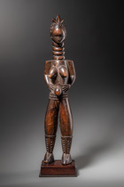 Stehende weibliche Figur, Sierra Leone, Mende, Größe: H: 56 cm (H: 22.0 inch), ID: 3053735 - 5/6