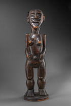 Stehende weibliche Figur "lü mä", Liberia, Kru, Größe: H: 88,5 cm (H: 34.8 inch), ID: 3053763 - 5/5