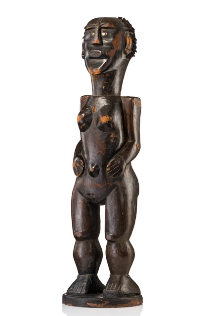 Stehende weibliche Figur "lü mä", Liberia, Kru, Größe: H: 88,5 cm (H: 34.8 inch), ID: 3053763